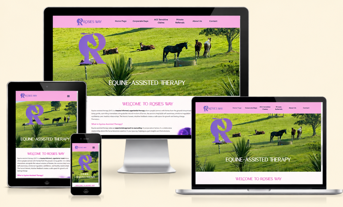 Screenshot of a local trade services website layout